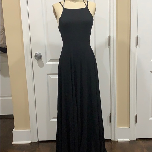 LULUS STRAPPY TO BE HERE BLACK MAXI DRESS - Picture 4 of 8